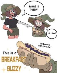 USMC WHAT IS THAT?! This is a BREAKFAST GLIZZY oh.. this? Its Banana with PB and J !