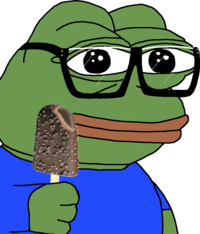 Pepe glasses ice cream