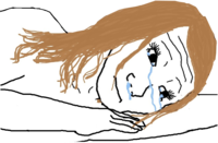Female wojak cry