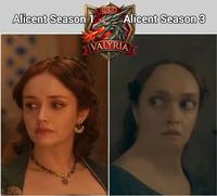 Alicent Season 1 OLD Alicent Season 3 VALYRIA