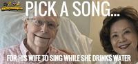 motleymediapr.com PICK A SONG... FOR HIS WIFE TO SING WHILE SHE DRINKS WATER