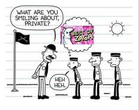WHAT ARE YOU SMILING ABOUT, PRIVATE? BEST OF ZACH HEH HEH.