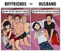 BOYFRIENDS -VS- YOU ARE THE MOST BEAUTIFUL PERSON. HUSBAND YOU ARE THE MOST BEAUTIFUL PERSON. *