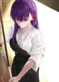 Sakura Matou practicing archery by 해나