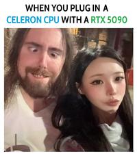 WHEN YOU PLUG IN A CELERON CPU WITH A RTX 5090