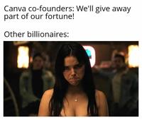Canva co-founders: We'll give away part of our fortune! Other billionaires: