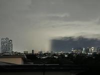 You can see where the rain stops