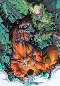 vsパロットモン アナログイラスト