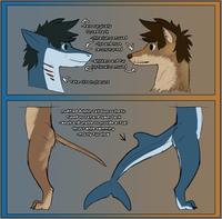 -ears surgically forced back -rhinarium removed B -lips and nose reconstructed -Whiskers and fur (optional) removed Frake slits in pharynx modified dolphin tail bioprosthetic fused to tail and lower back -Weak and unable to provide actual thrust while swimming -mostly for show