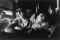 A couple on a train in Brooklyn, 1959