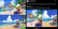 Cheesebrackers @Cheesebrackers 10 Q Okay but genuinely why won't nintendo bring up toadsworth anymore? Nathan @NSuperGamerGuy • Jul 31 THEY REMADE THE OLD SUPER MARIO SUNSHINE KEY ART 12:18 PM ⚫ Jul 31, 2026 520K Views Nintendo