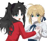Rin & Saber by 갯꼬