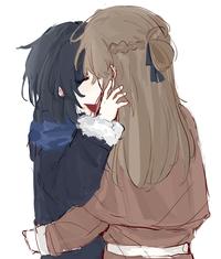 Shiori & Hazuki kissing by co2 Image