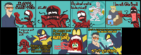 PLEASE STANLEE MEED THIS! (Sniff!) I wanna get the f--- out! MY CURRENT HOST IS MARY JANE! SERIOUSLY IT FEELS LIKE THIS S--- IS LITERALLY WRITTEN BY VIVZIPOP! MARY JANE! Hashtag F--- Peter Parker! My street cred is kinda ruined! I live with Eddie Brock! WORLD'S BEST DAD MARVEL IS JUST LOSING THER GODDAMN MINDS! This s--- isn't funny Stan! STOPPAUGHING