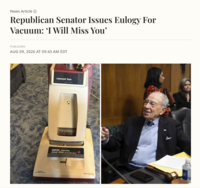 News Article ① Republican Senator Issues Eulogy For Vacuum: 'I Will Miss You' PUBLISHED AUG 09, 2026 AT 09:43 AM EDT Brushed Edge Cleaning concept two -CARRY HANDLE HOOVER Heavy Duty power drive and 'Quadraflex'agitator Self-Adjusting Ranges HAG, PLUSH, LOW/MED Edge Cleaning