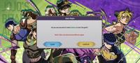 JOJO'S Select Region Are you sure you want to select America to start the game? canel Notice: Data is not shared across different regions. checking for updates confirm