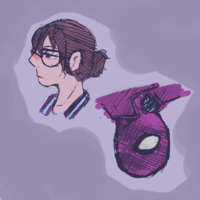 Comments from JevilAngle:
"with everyone posting their own versions of transfem parker i feel i should bring back my own version of her i drew two years ago,,,,"
"thank youu I wanted to give her a suit similar to the Last Stand suit originally haha"
"when you are a trans woman with glasses bangs and messy shoulder length brown hair you cant ever draw petra parker without it feeling a bit like a self insert"
"'woman' i say, referring to myself as i forget once again im genderfluid"
"crazy to think we are all just forcefemming steve ditko" (replying to a comparison between Steve Ditko's yearbook photo and his artwork of Peter Parker)