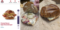 W W Account Rewards Pretzel Bacon Pub Cheeseburger 780 Cal Nutrition D ☑H