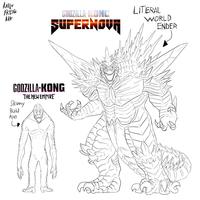 KAIJU FREAK ART GODZILLA KONG LITERAL SUPERNOVA WORLD ENDER GODZILLA-KONG THE NEW EMPIRE Skinny Bald Ape