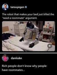 tansuyegen ❤ The robot that makes your bed just killed the "need a roommate" argument. daniiuke Rich people don't know why people have roommates...