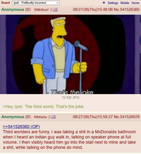 Board /pol/ - Politically Incorrect Anonymous (ID: 998kMoxV) Settings Mobile Home 08/27/26(Thu)15:48:06 No.541526360 D That's the ioke 12 KB JPG >Hey /pol/. The third world, That's the joke Anonymous (ID: Rihkta5e) >>541526360 (OP). 08/27/26(Thu)15:59:27 No.541526978 Third worlders are funny. I was taking a s--- in a McDonalds bathroom when I heard an indian guy walk in, talking on speaker phone at full volume. I then visibly heard him go into the stall next to mine and take a s---, while talking on the phone do mind.