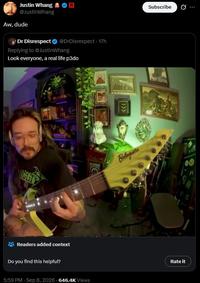 Justin Whang OM @JustinWhang Aw, dude Dr Disrespect @DrDisrespect 17h Replying to @Justin Whang Look everyone, a real life p3do GLTY Readers added context Do you find this helpful? 5:59 PM - Sep 8, 2026 646.4K Views Balaguer Subscribe Rate it