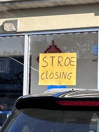 STROE CLOSING