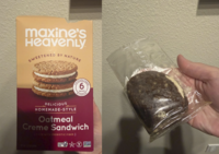 maxine's Heavenly SWEETENED BY NATURE DELICIOUS HOMEMADE-STYLE Individually 6 PACKS wrapped for freshness Oatmeal Creme Sandwich HADE WITH PREBIOTIC FIBER 3.20212616) GLUTEN FREE