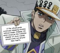 If The JOJOLands continues releasing monthly without break, Chapter 43 which would be the 1,000th chapter of JoJo overall, should come out around New Year's. HO HO 佰