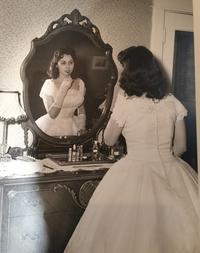 17 year old girl on her wedding day, 1956