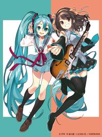 Official art created to celebrate a collaboration between the two IP.