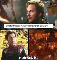 avengers infinity war white dwarf Warhammer 3 total war What if Mordor was in warhammer fantasy? - THE BLASTED WAST ZHARR-NAGGRUND ate PLAIN OF ZHARR. It already is.
