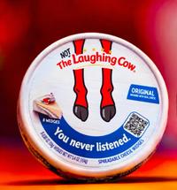 The Laughing Cow. ORIGINAL MAADEE WITH REAL CHEESE SPREADABLE CHEESE WEDGES You never listened. 8 WEDGES 8-886 02 (19) WEDGES NET WT 5.40Z (154)