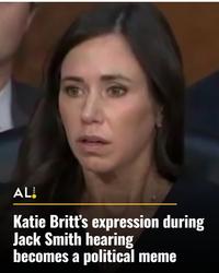 AL Katie Britt's expression during Jack Smith hearing becomes a political meme