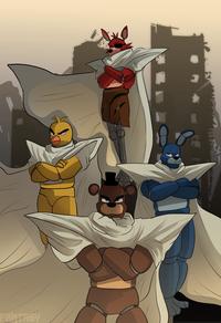 Freddy and the gang all rockin Piccolos cape