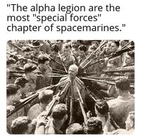 "The alpha legion are the most "special forces" chapter of spacemarines."