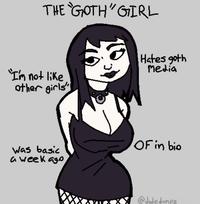 THE "GOTH" GIRL "I'm not like other girls' Hates goth Media Was basic a week ago OF in bio @dade.dumpz