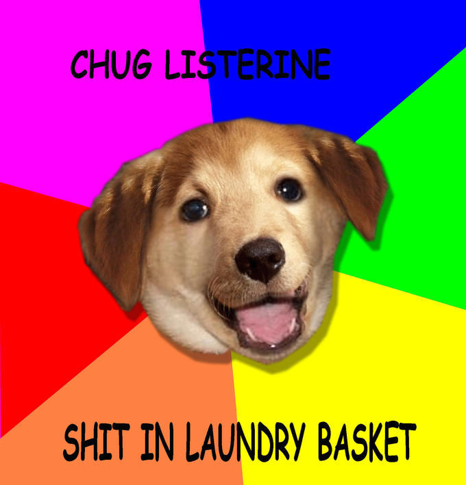 CHUG LISTERINE S--- IN LAUNDRY BASKET