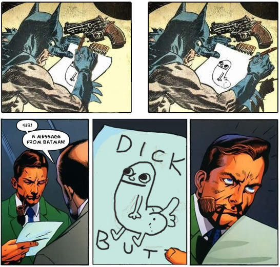 SIR! A MESSAGE FROM BATMAN!