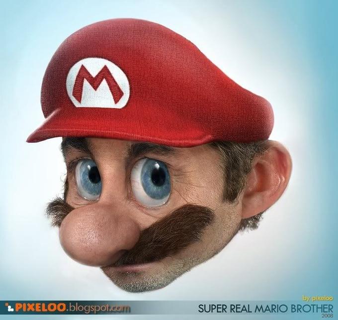 by pixeloo PIXELOO.blogspot.com SUPER REAL MARIO BROTHER 2008