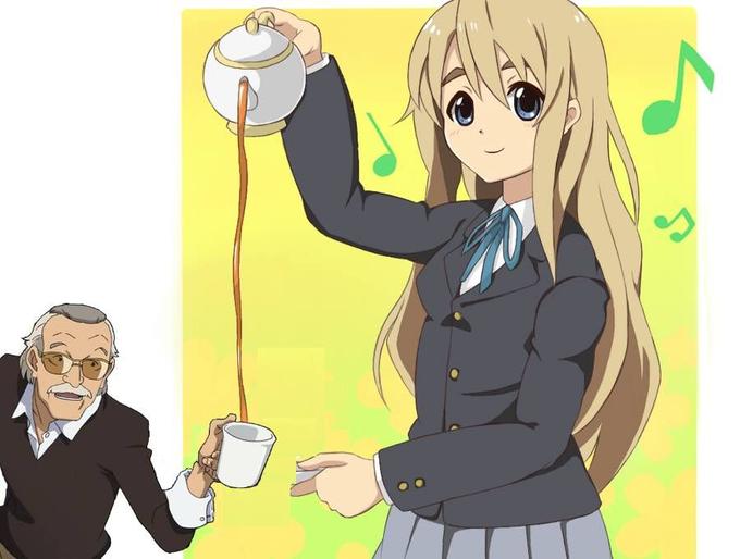 Anime Girl Holding Coffee