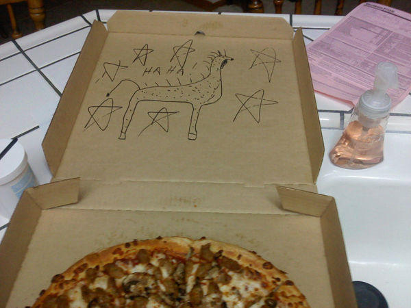 pizza hut box drawing