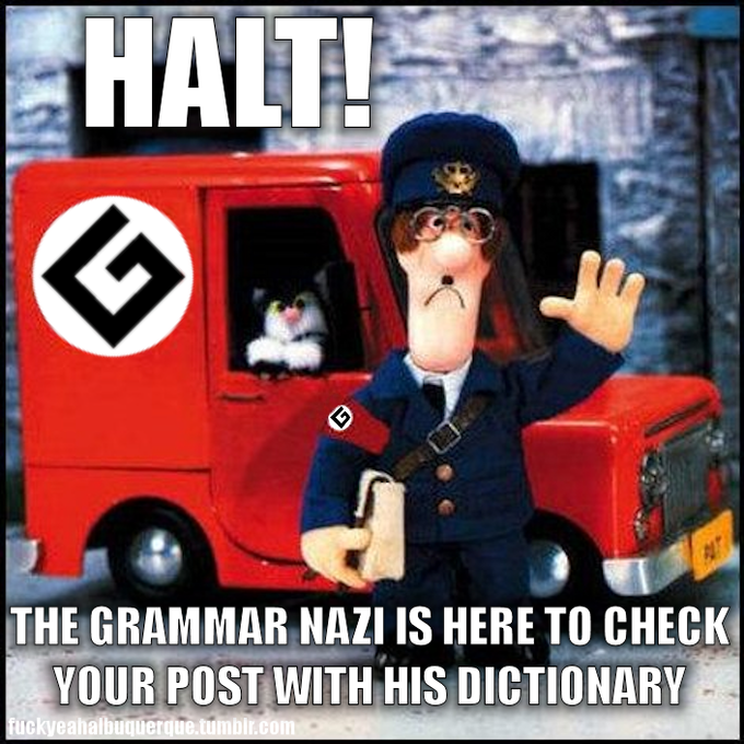 Grammar Nazi Know Your Meme - grammar police roblox