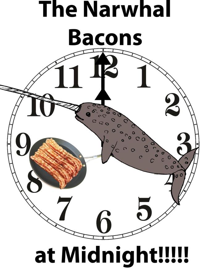 Полночь это. When does the Narwhal Bacon что это. Беконом нарвал. ... Time to go? Yes nearly Midnight.