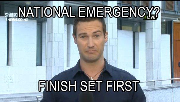 NATIONAL EMERGENCY? NE LIVE FINISH SET FIRST