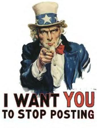 I WANT YOU TO STOP POSTING