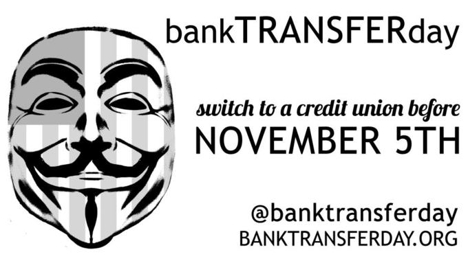 bankTRANSFERday awitch to a credit union before NOVEMBER 5TH @banktransferday BANKTRANSFERDAY ORG