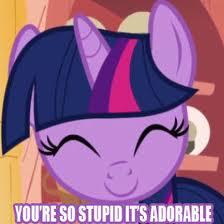 YOU'RE SO STUPID ITS ADORABLE