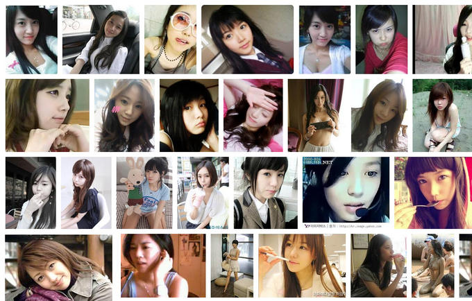 page of Ulzzang selfies