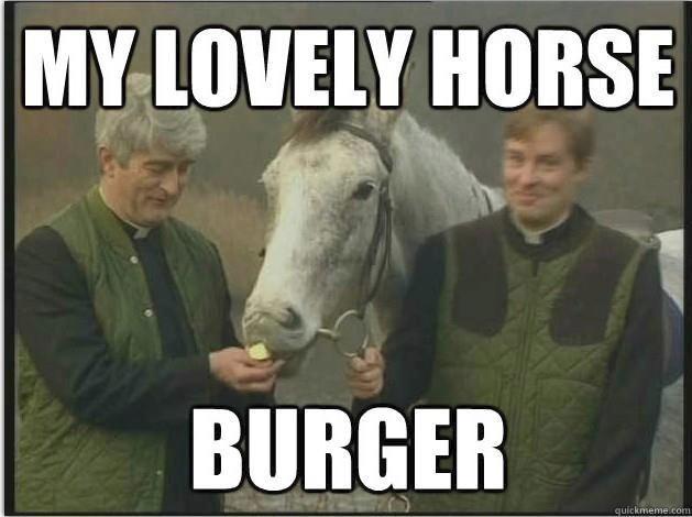 MY LOVELY HORSB BURGER quickmeme.com